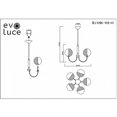 Потолочная люстра Aveiro SLE1096-103-05