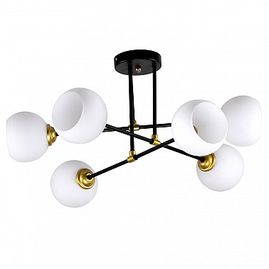 Потолочная люстра MD.2809-6-S BK+FGD