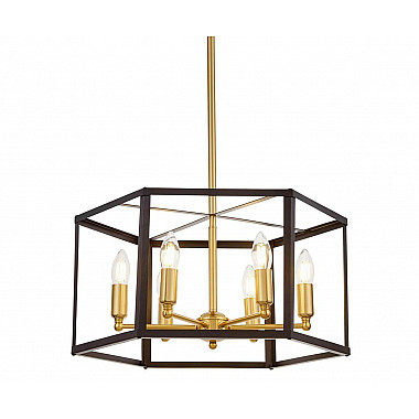 Подвесная люстра Lumina Deco Lorton LDP 1142-6 BK+MD