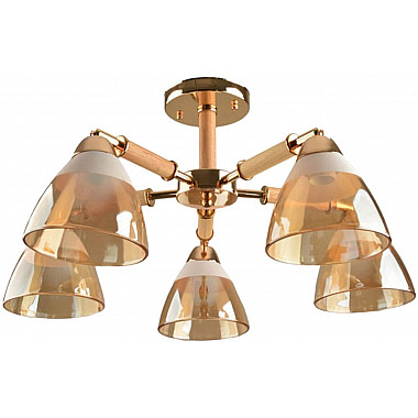 Потолочная люстра MD.8315-5-S-FGD+WOOD