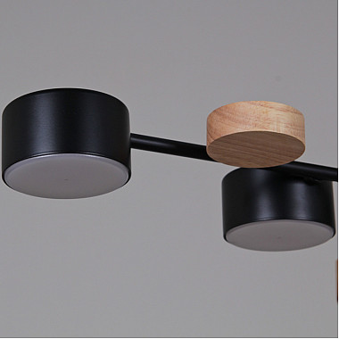 Потолочная люстра 03758-0.3-10 BK+WOOD GX53