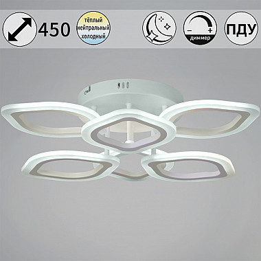 Потолочная люстра 02302-0.3-3+3 WH