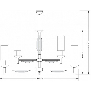 Потолочная люстра Fellino FEL-ZWL-4(P/A)KR