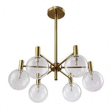 Подвесная люстра Crystal Lux Andres SP6 Bronze/Transparente