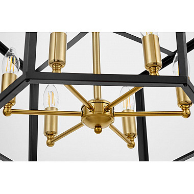Подвесная люстра Lumina Deco Lorton LDP 1142-6 BK+MD