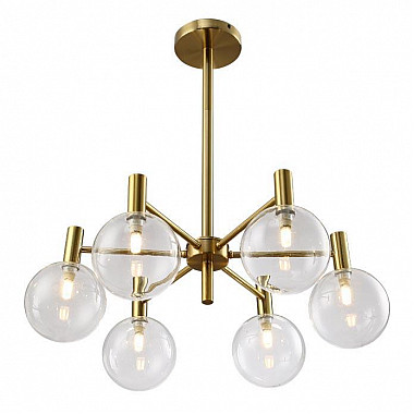 Подвесная люстра Crystal Lux Andres SP6 Bronze/Transparente