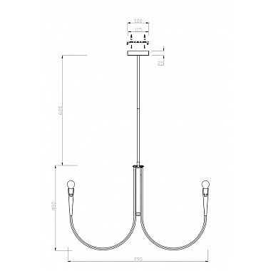 Потолочная люстра Branches FR5253PL-08N