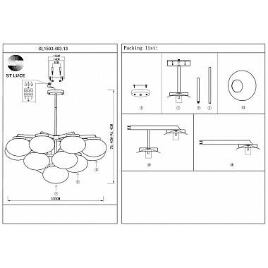 Потолочная люстра Modica SL1503.403.13