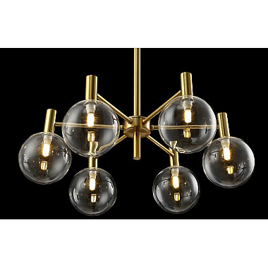 Подвесная люстра Crystal Lux Andres SP6 Bronze/Transparente
