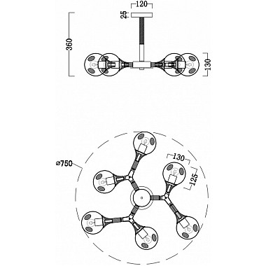 Потолочная люстра Amy FR5105CL-06W