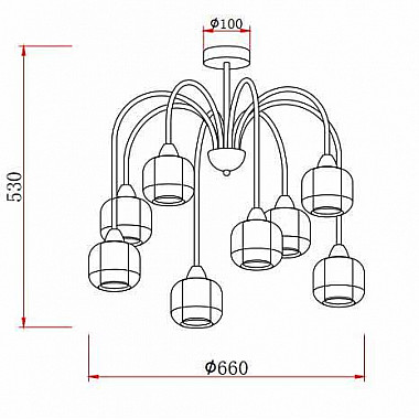 Подвесная люстра Rivoli Montaro 4078-308 Б0047341
