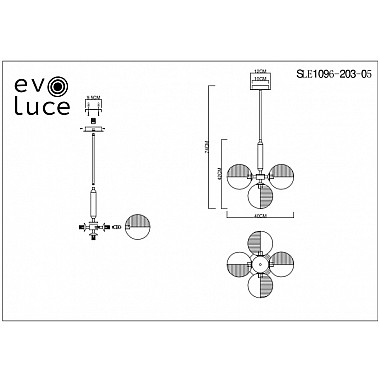 Потолочная люстра Aveiro SLE1096-203-05