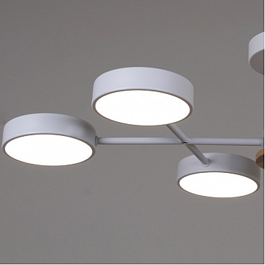 Потолочная люстра 03335-0.3-06 WH+WOOD