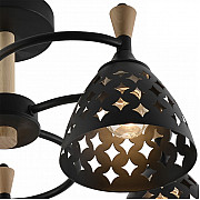 Потолочная люстра 01515-0.3-03 BK+WOOD