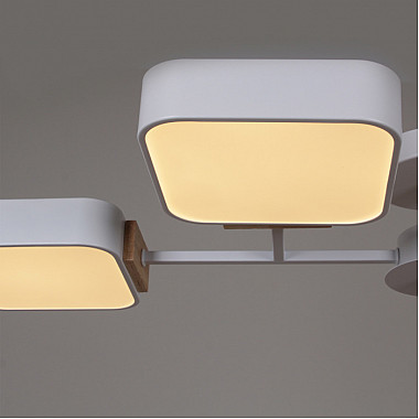 Потолочная люстра 03363-0.3-04 WH+WOOD