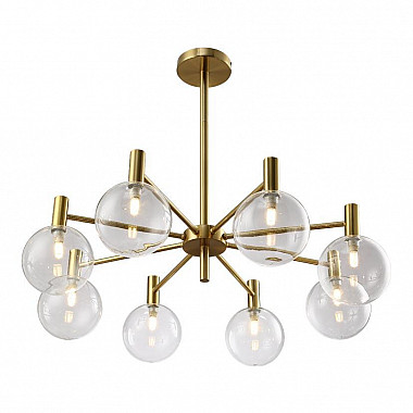 Подвесная люстра Crystal Lux Andres SP8 Bronze/Transparente
