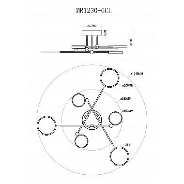Потолочная люстра Mandy MR1230-6CL