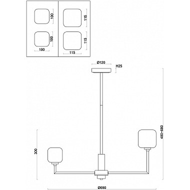 Потолочная люстра Tender FR5373CL-06BS