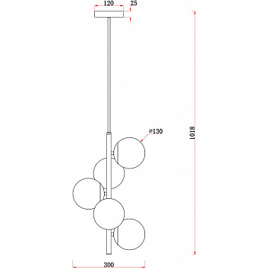 Потолочная люстра Zing FR5199PL-05BS1