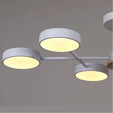 Потолочная люстра 03335-0.3-06 WH+WOOD