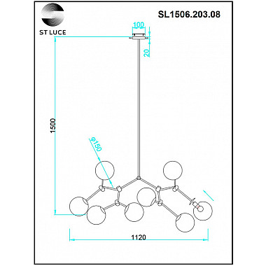 Потолочная люстра Chieti SL1506.203.08