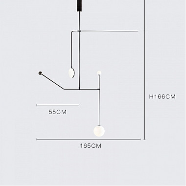 Потолочная люстра LINES-08