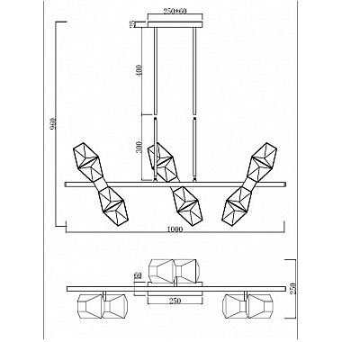 Потолочная люстра Coctail time MOD325PL-06G