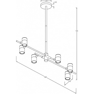 Потолочная люстра Enzo FR5201PL-06B