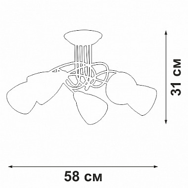 Потолочная люстра V3955-0/5PL