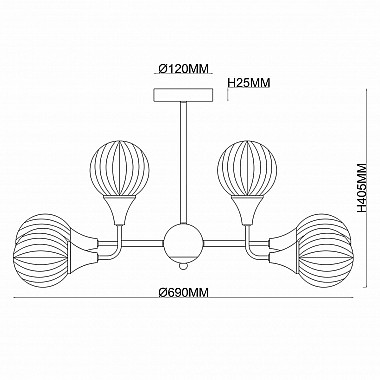 Потолочная люстра Rivoli Adora 5041-306 Б0044522