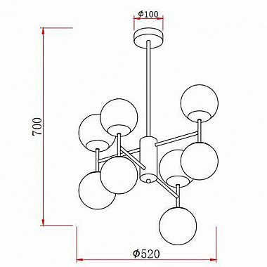 Подвесная люстра Rivoli Agata 3071-308 Б0047302
