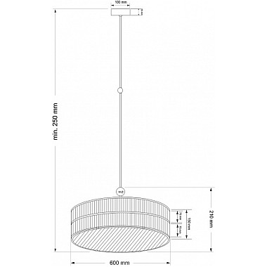 Потолочная люстра Lavone LAV-ZW-6(BN)600-2/R