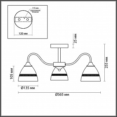 Потолочная люстра Lumion Nettie 5214/3C