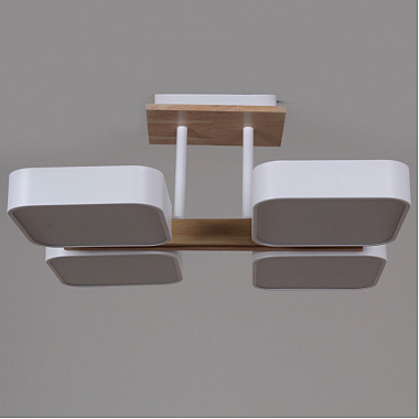 Потолочная люстра 03359-0.3-04 WH+WOOD