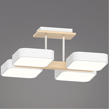 Потолочная люстра 03359-0.3-04 WH+WOOD