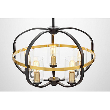 Подвесная люстра Lumina Deco Monterey LDP 1141-5 BK+MD