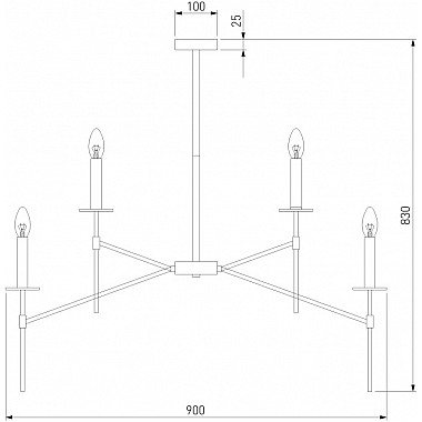 Потолочная люстра Anders 60142/9 латунь