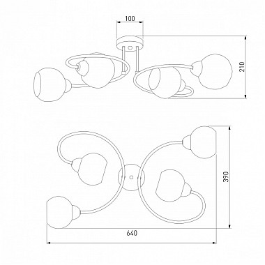 Потолочная люстра Tulia 30136/4 хром