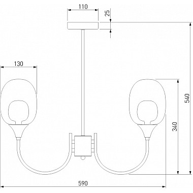 Потолочная люстра Spritz 70217/6 латунь Smart