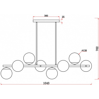 Потолочная люстра Zing FR5199PL-08BS