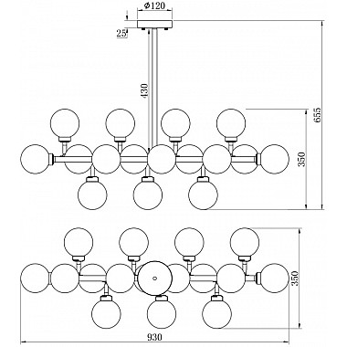 Потолочная люстра K2KG872-16