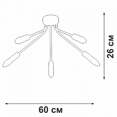 Потолочная люстра V3020-1/5PL