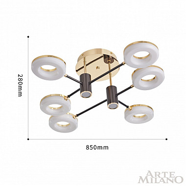 Потолочная люстра 271399/6 BK/GD