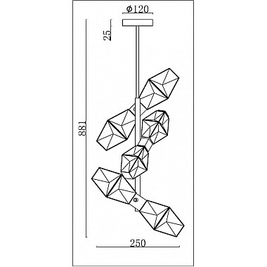 Потолочная люстра Coctail time MOD325PL-06G1