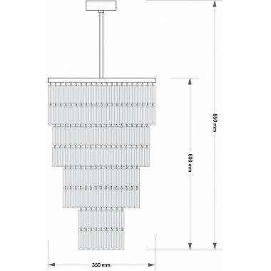Потолочная люстра Ellini ELL-ZW-10(BN)350/II