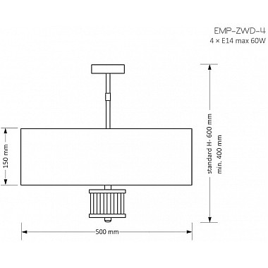 Потолочная люстра Empoli EMP-ZWD-4(Z)