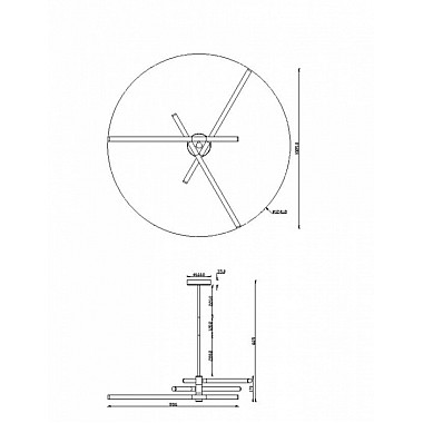 Потолочная люстра Axis MOD106CL-L40G3K