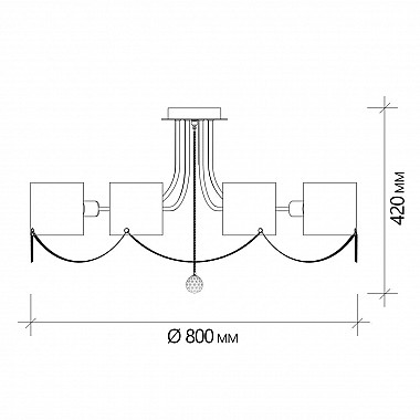 Потолочная люстра Escada Intense 683/8P