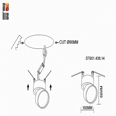 Встраиваемый светодиодный спот ST Luce ST651.438.14
