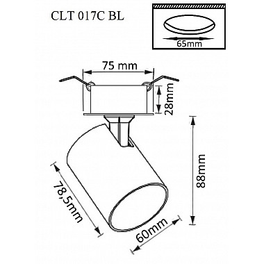 Встраиваемый спот Crystal Lux CLT 017C BL